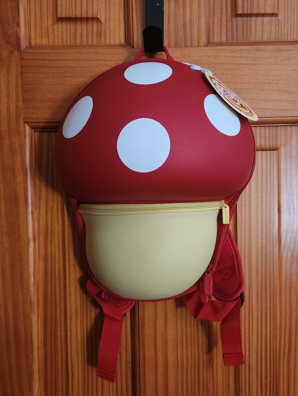 NWT Red Mushroom Hard Foam Mini Backpack